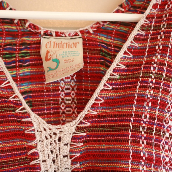 Handwoven Folk Art Poncho - Picture 2 of 2